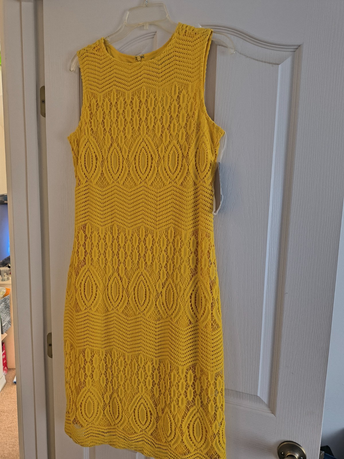 sharagano dress lemon zest 8