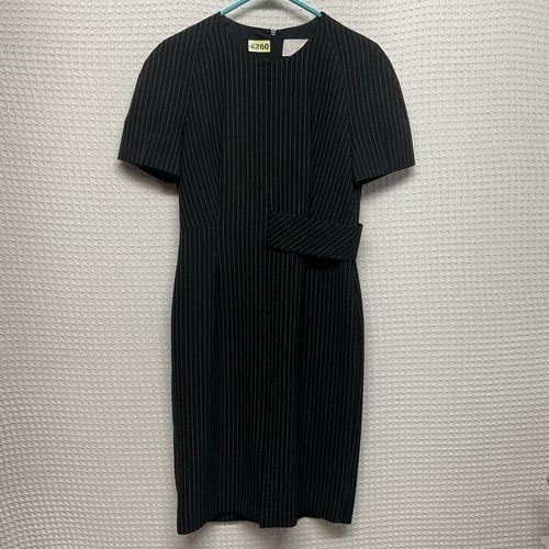 Hugo Boss Dedori Black Pinstripe Ponte Sheath Midi Dress Women 4 Bulgaria