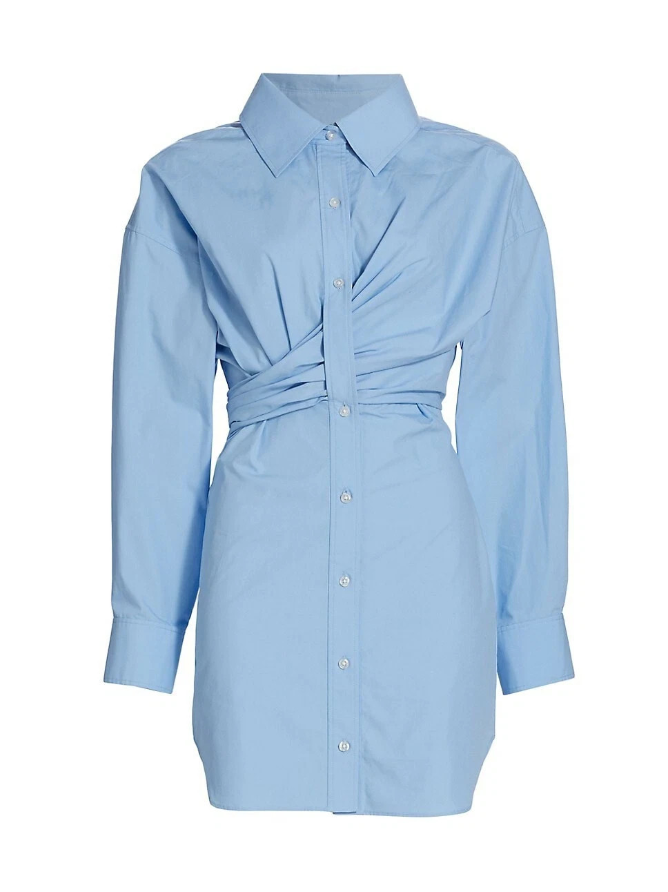 Alexander Wang Cross Front Shirt Dress Blue Size 2 NWOT