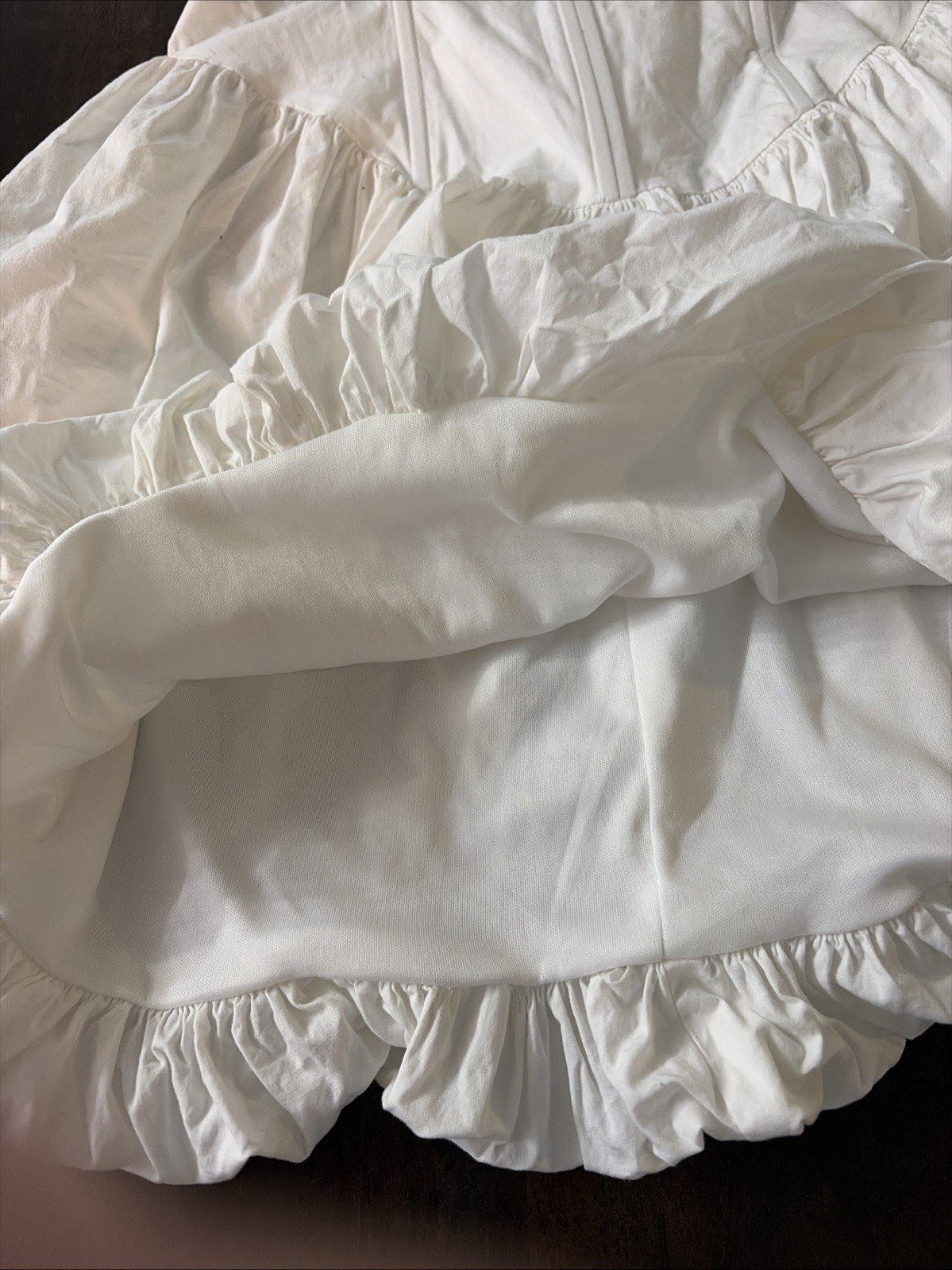 Klesis Botique White Corset Bubble Mini Tank Dress Medium