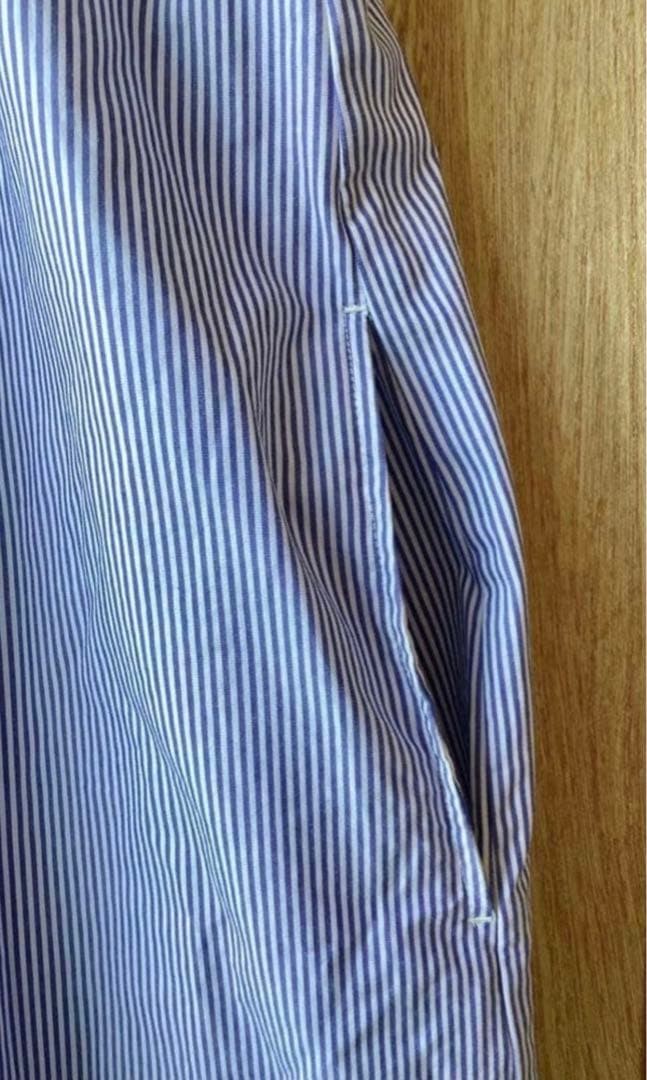 MUJI Long One Piece Stripe Natural Adult Casual Natural Life