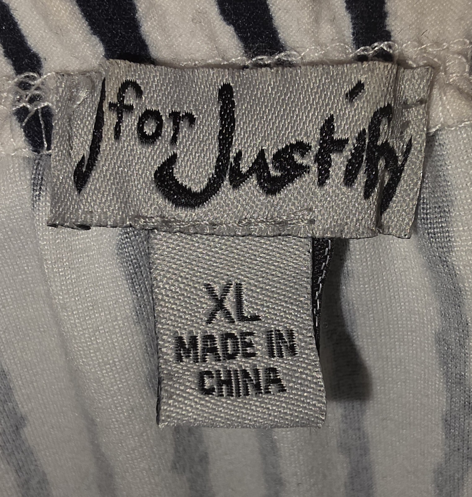 for 🌿 J for Justify Black & White Striped Button-Front Tie Waist Dress | XL