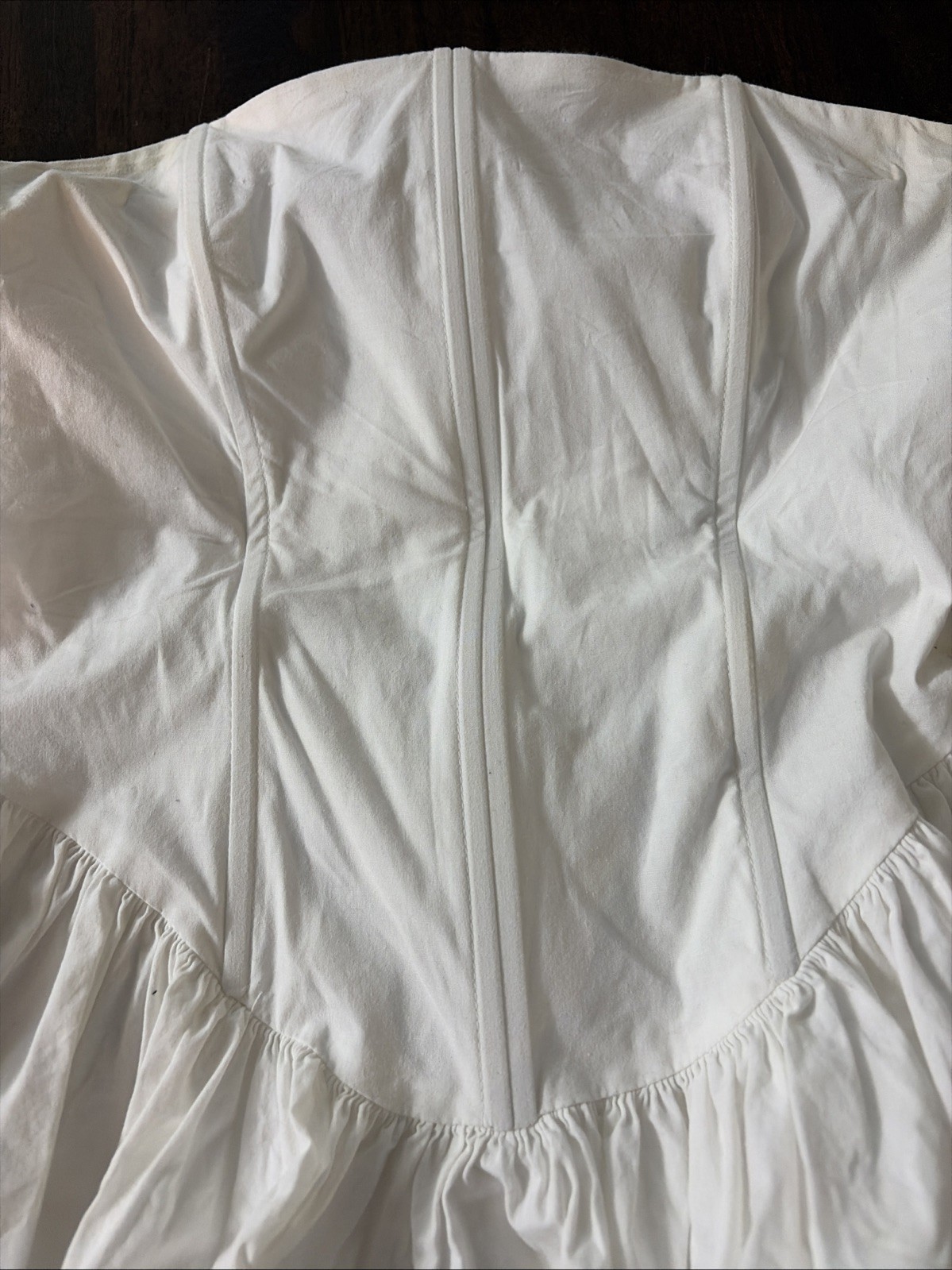 Klesis Botique White Corset Bubble Mini Tank Dress Medium