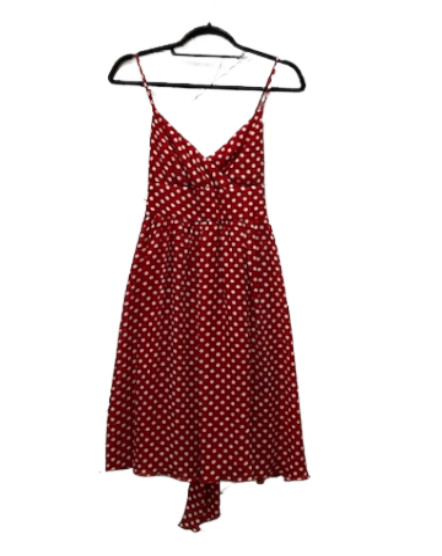 FIRE Red & White Polka Dot Vintage Dress Y2K Pinup Sundress Dance EUC Rockabilly