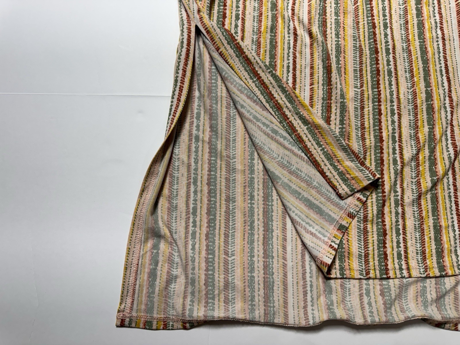 BCBGeneration Multicolor Striped V-Neck Strappy Slip Midi Dress Size 8