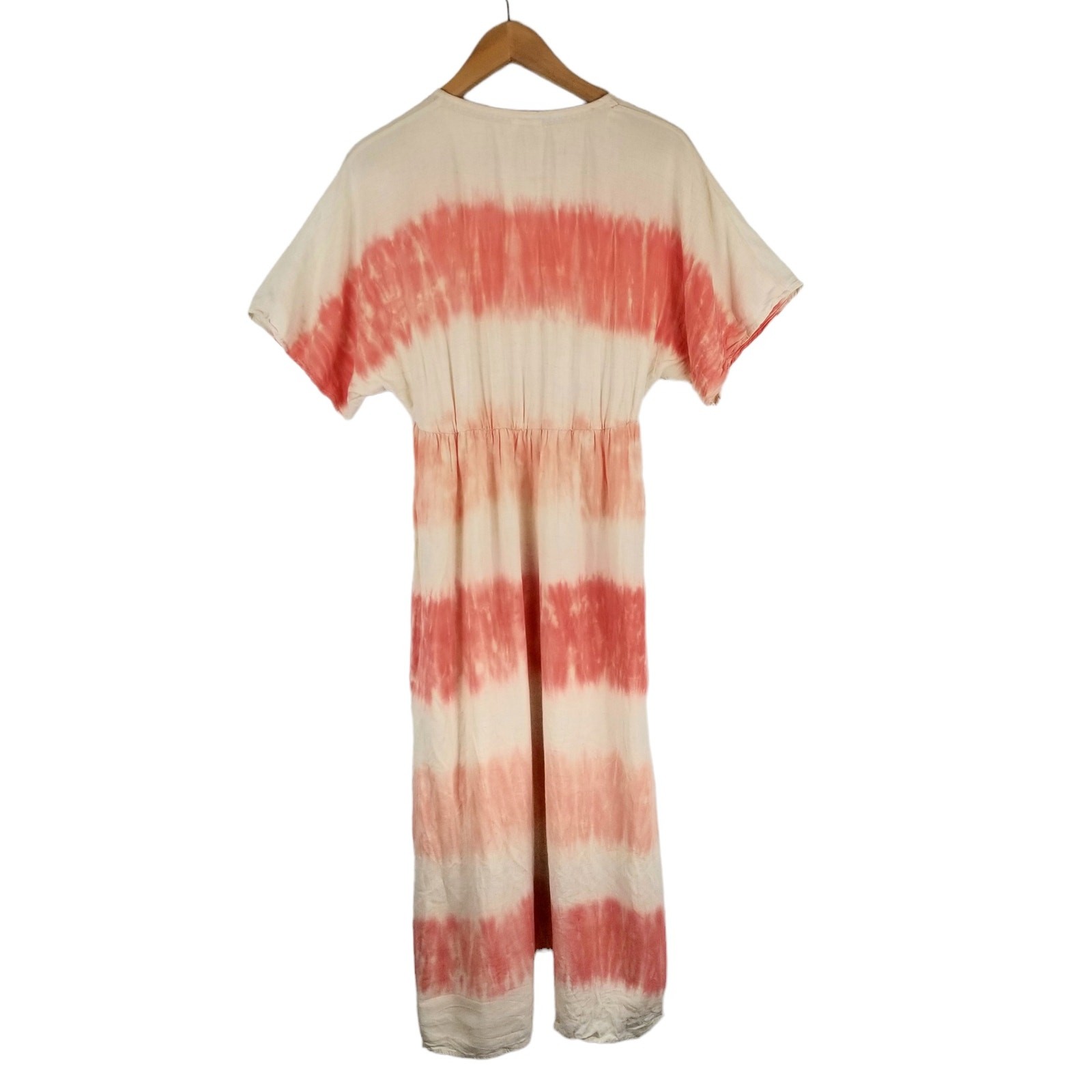 Knox Rose Pink Rayon Linen Tie Dye Midi Maxi Dress Size XXL
