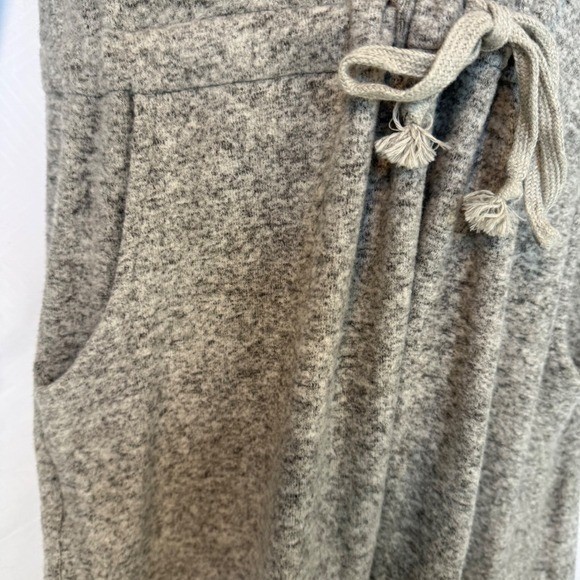 Soft Surroundings Gray Marled Tie Waist Long Sleeve Dress Quiet Luxury Capsule S