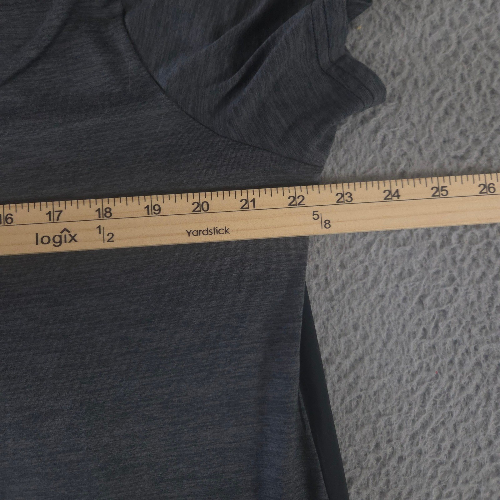 Columbia Dress Womens Large Gray Hazel Springs Heathered Short Sleeve Pockets