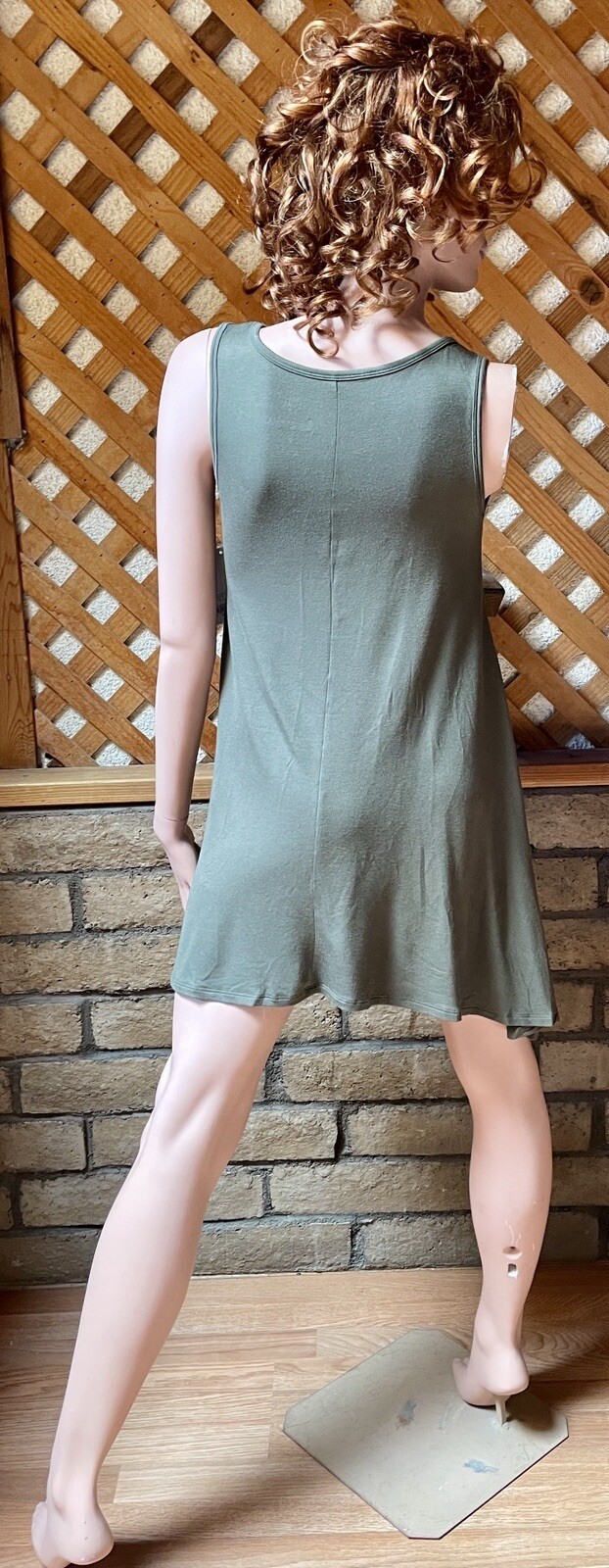 Decree NWT Dark Evergreen BABYDOLL Swing DRESS Size Small