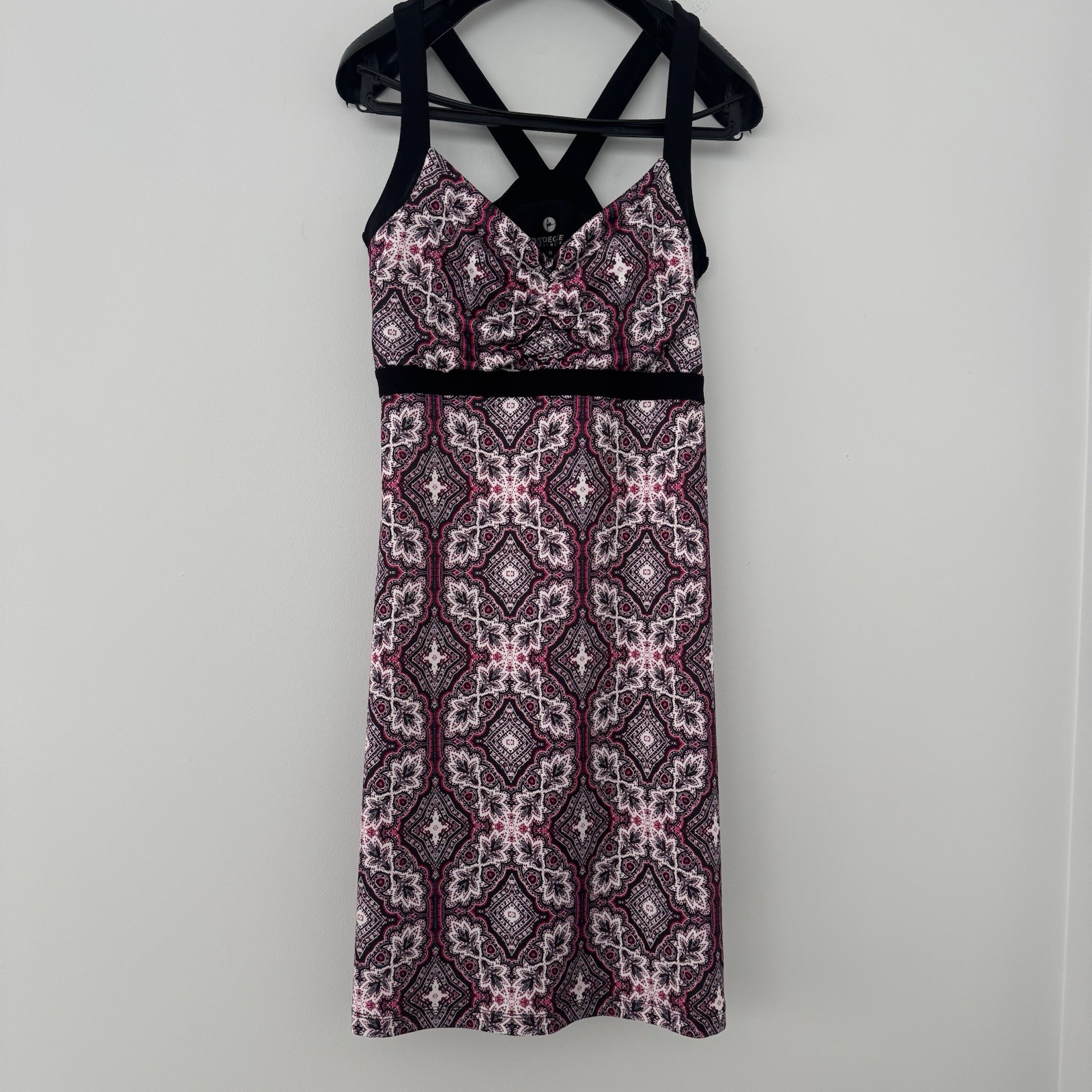 90 Degree by Reflex Athletic Dress Pink Paisley Mandala Built-in Bra Tennis M