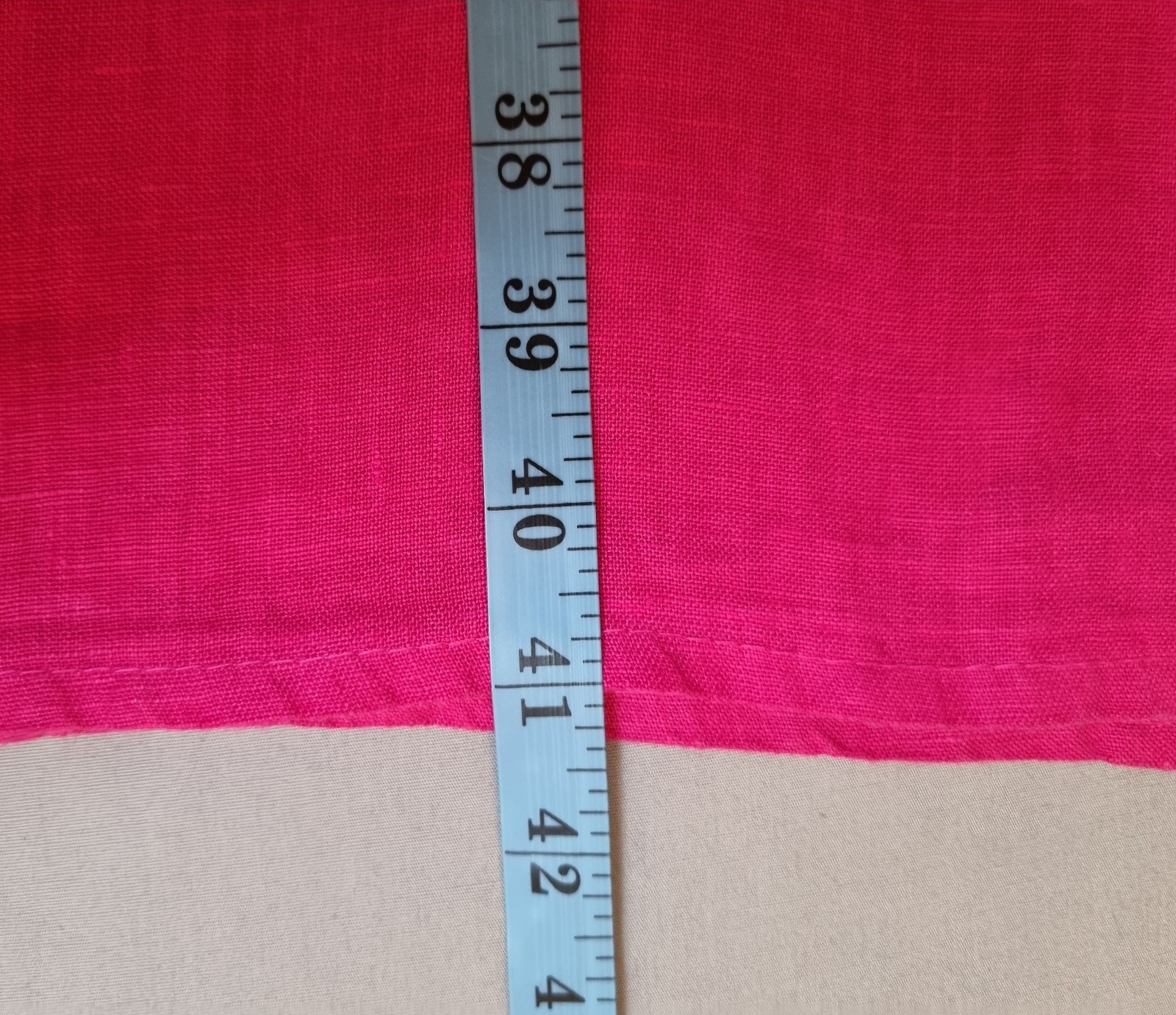 Vera Tucci Linen Dress Size XLPink Pockets Lagenlook Oversized Chest 48”