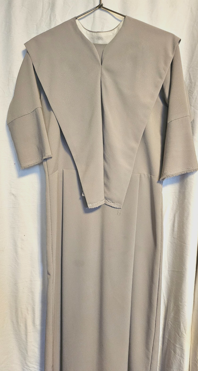 Hand Made Amish / Mennonite dress light gray M/L b-35 w-31 L52
