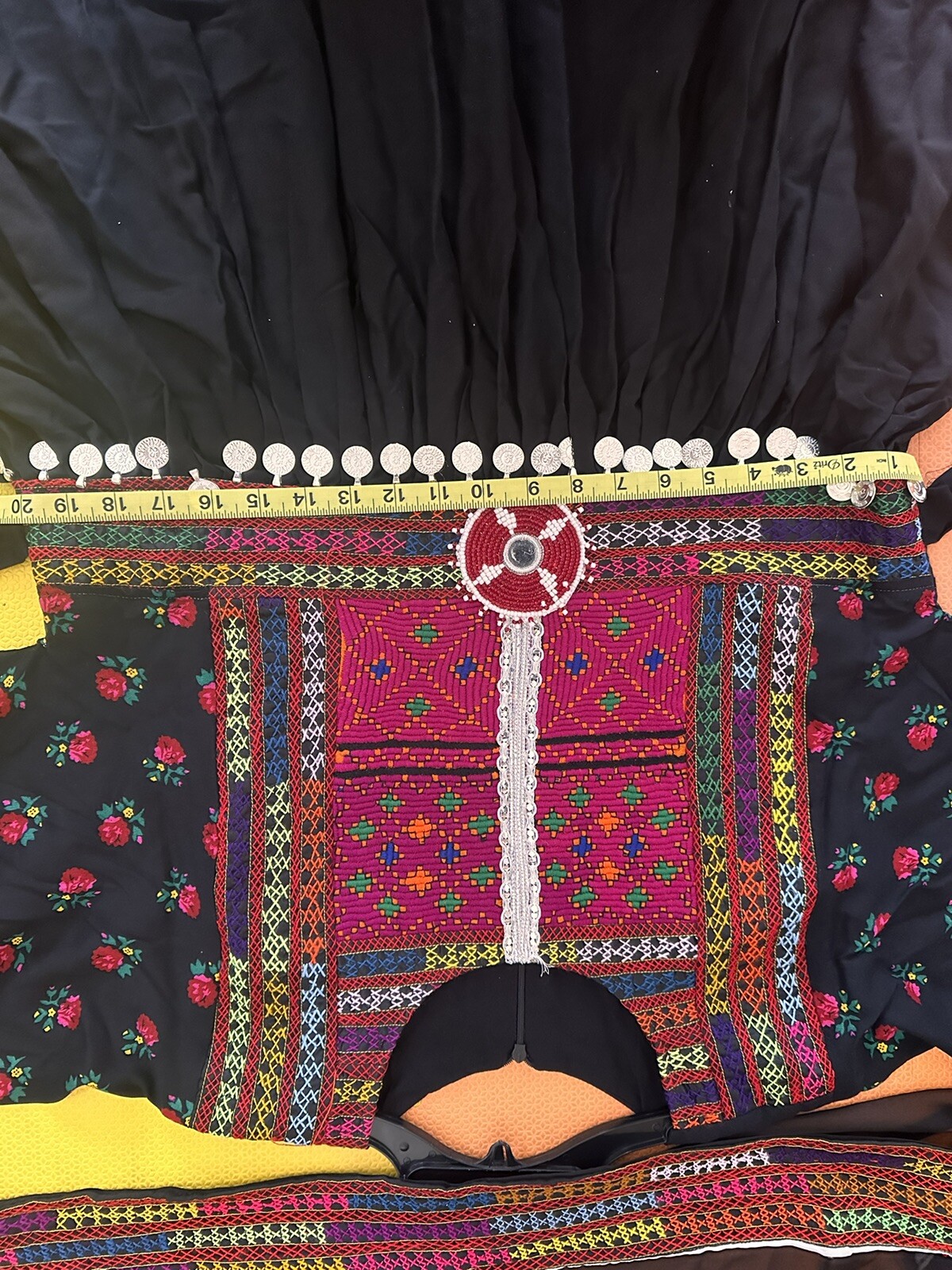 Afghan Afghani Embroidered Handmade Beautiful boho Dress Tribal Kuchi Free Size