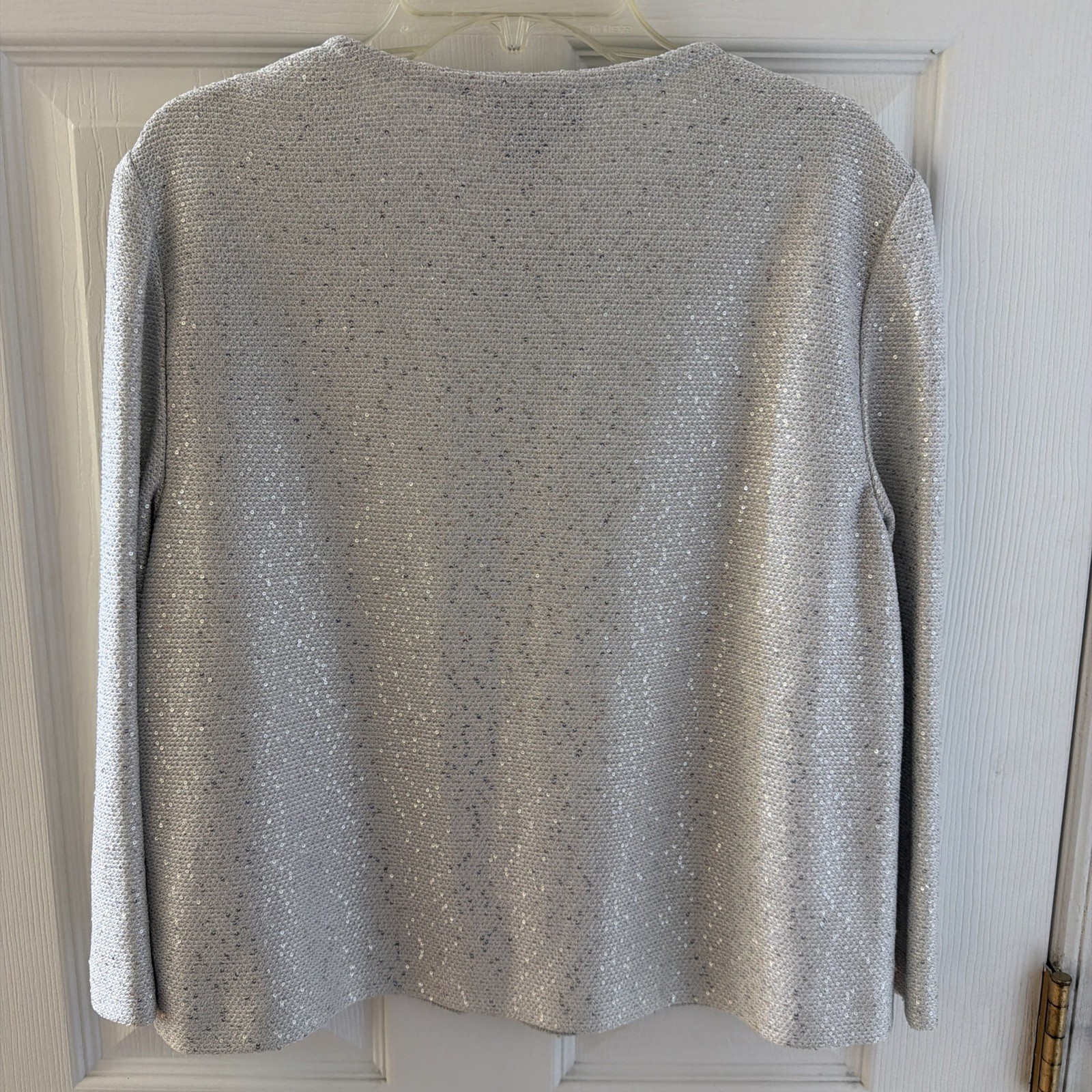 St. John Knits “Evening” Jacket Silver Sequins Size 6