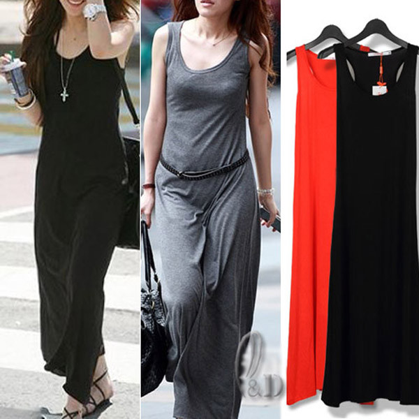 AU SELLER Celeb Style Jersey Stretch Maxi Dress Multiple colour dr131