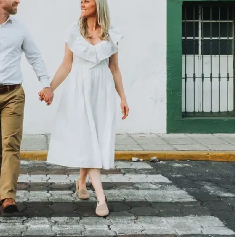 Adam Lippes White Midi Dress SIZE 4 Cottage Cotton Sundress Party Designer $430