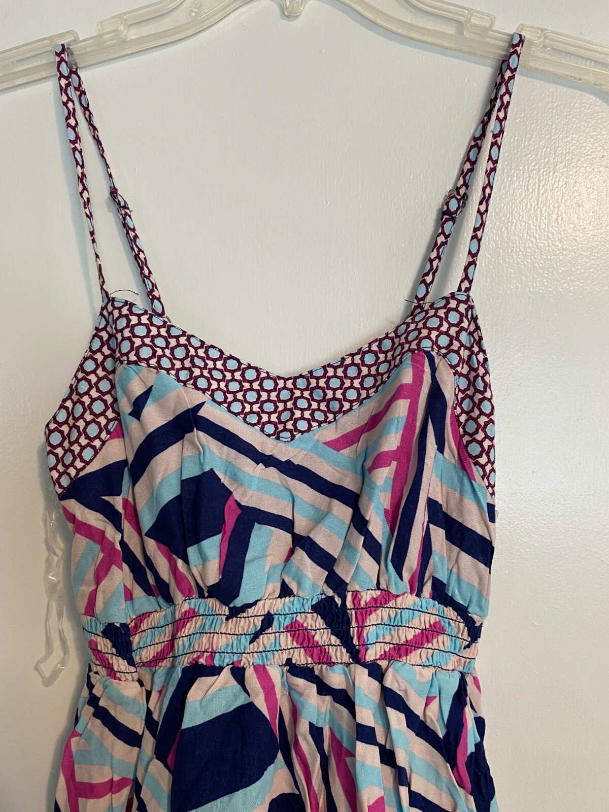 High-Low Asymmetrical Dress Xhilaration Junior Girls Size XS Blue Pink Geometric