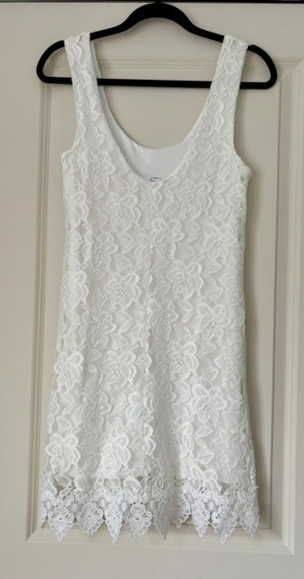 “JACK by BB Dakota” White Lace Dress Stretch Lined Size S