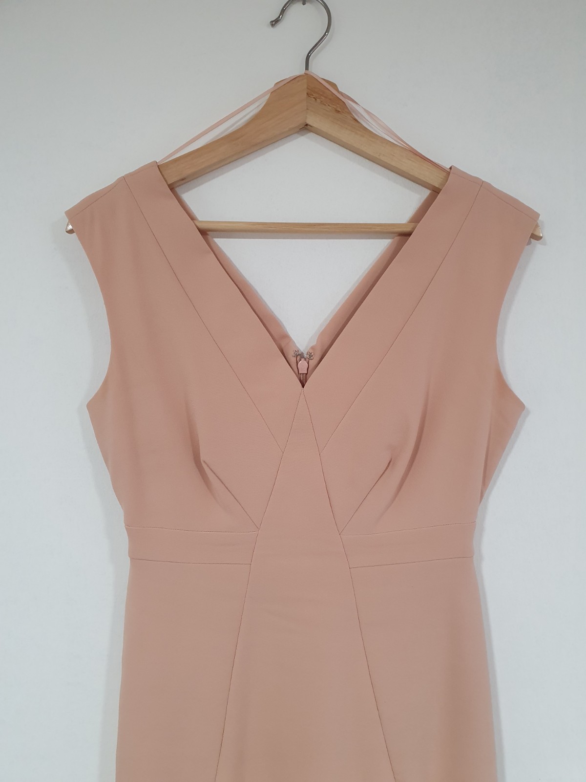Reiss ESTER Salmon Pink Tailored Pencil Dress Size 6