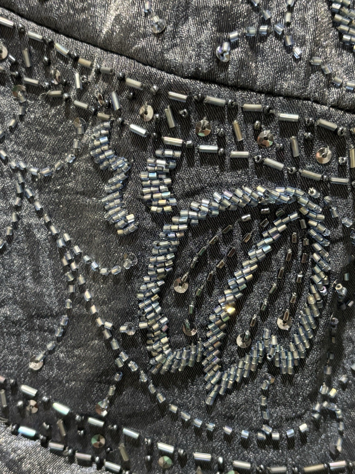 IGNITE Gray Beaded Layered Ruffle Scoop Neck Sleeveless Dress 22W