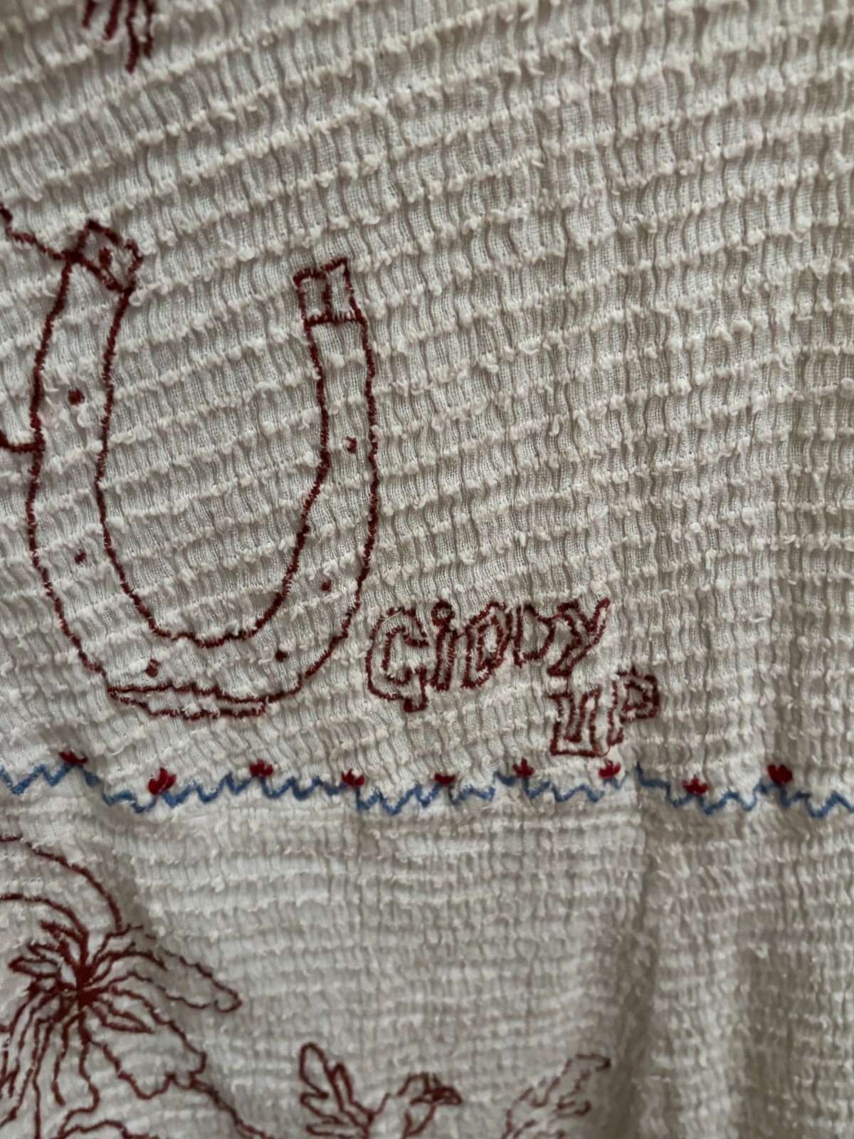 Boho Western Embroidered Midi Dress Cream Cottagecore Prairie A-Line Kimchi Blue