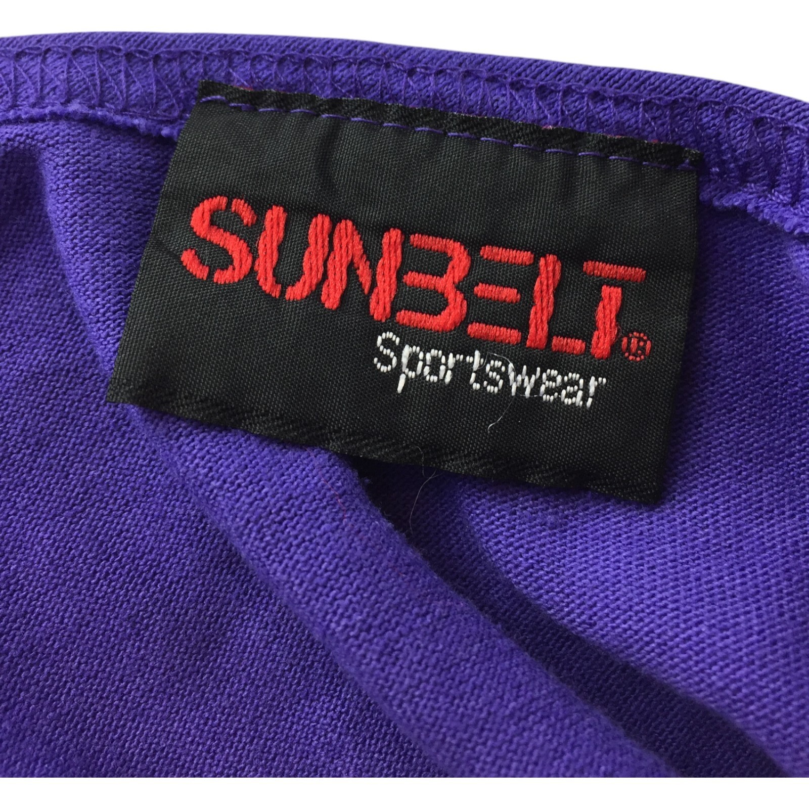 Sunbelt Sportswear Button Up Scoop Neck Short Sleeve Purple Women’s Dress