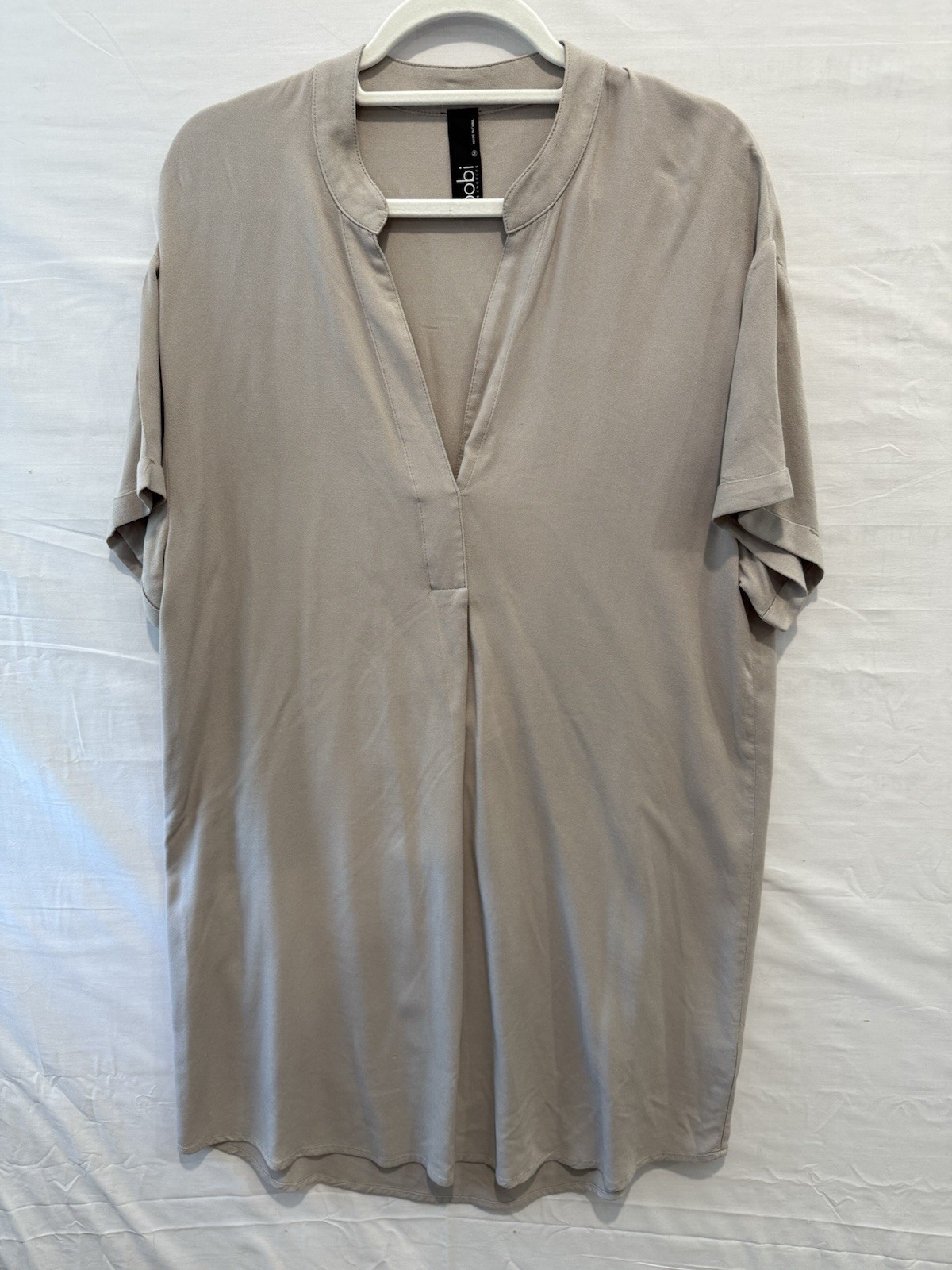 Bobi Los Angeles V Neck Taupe Dress Ladies size Medium