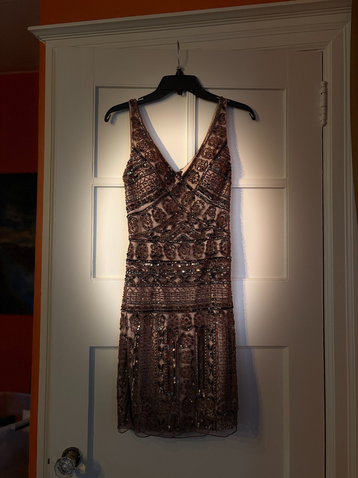 Hand-Beaded Scala Cocktail Dress, Size 4, Handmade in India