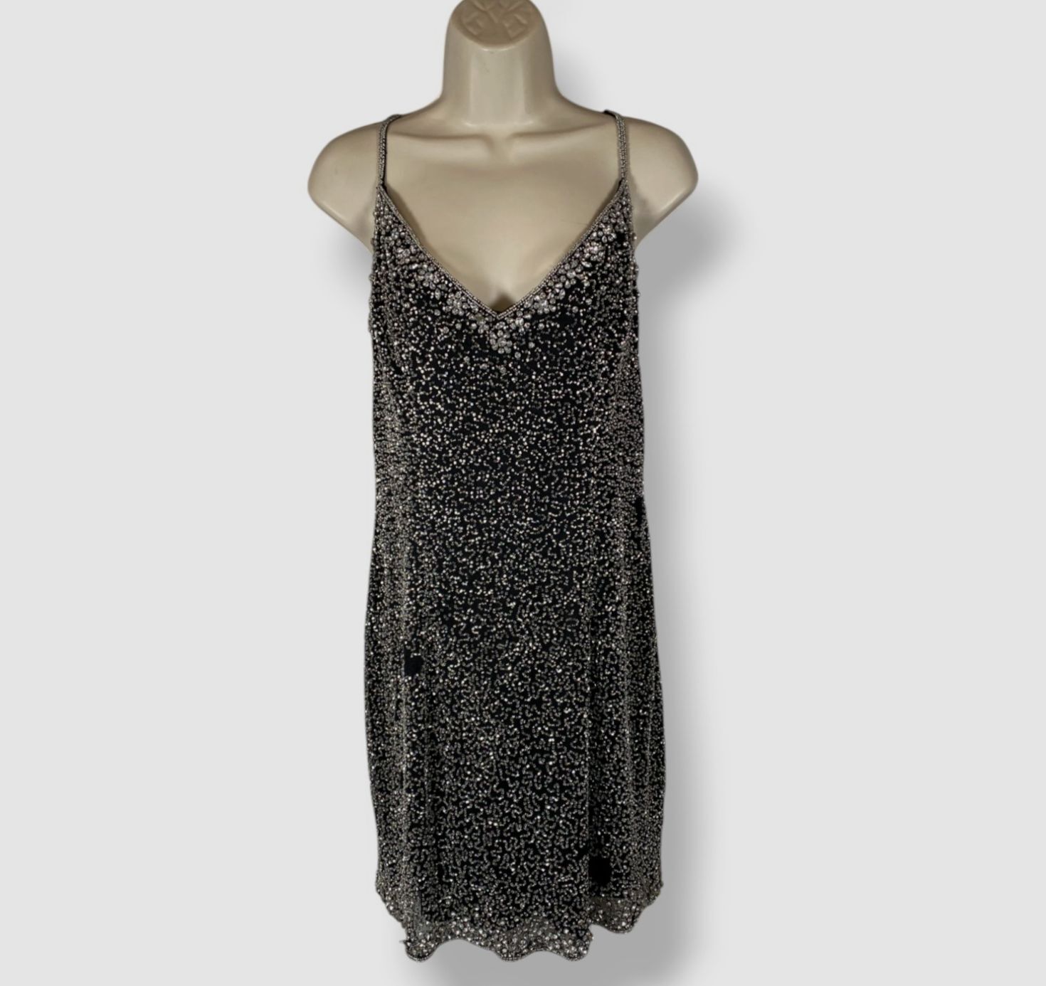 Liv Foster Women’s Black Daphne Beaded Mini Dress Size 12