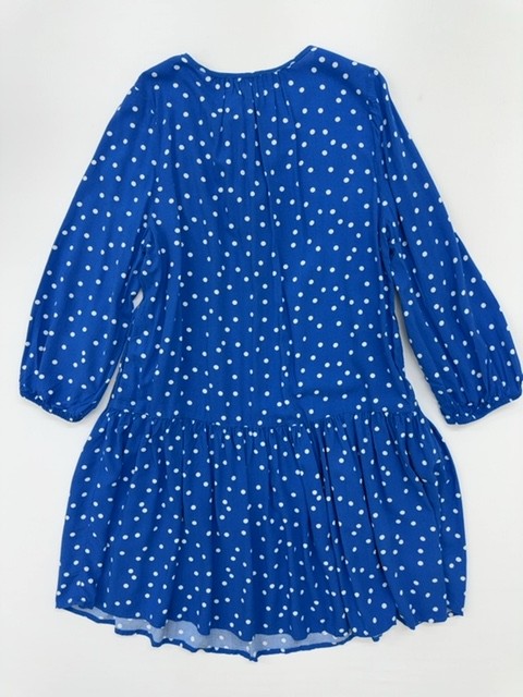 Reserved Girls Blue Polka Dot Knee-Length Dress UK 14