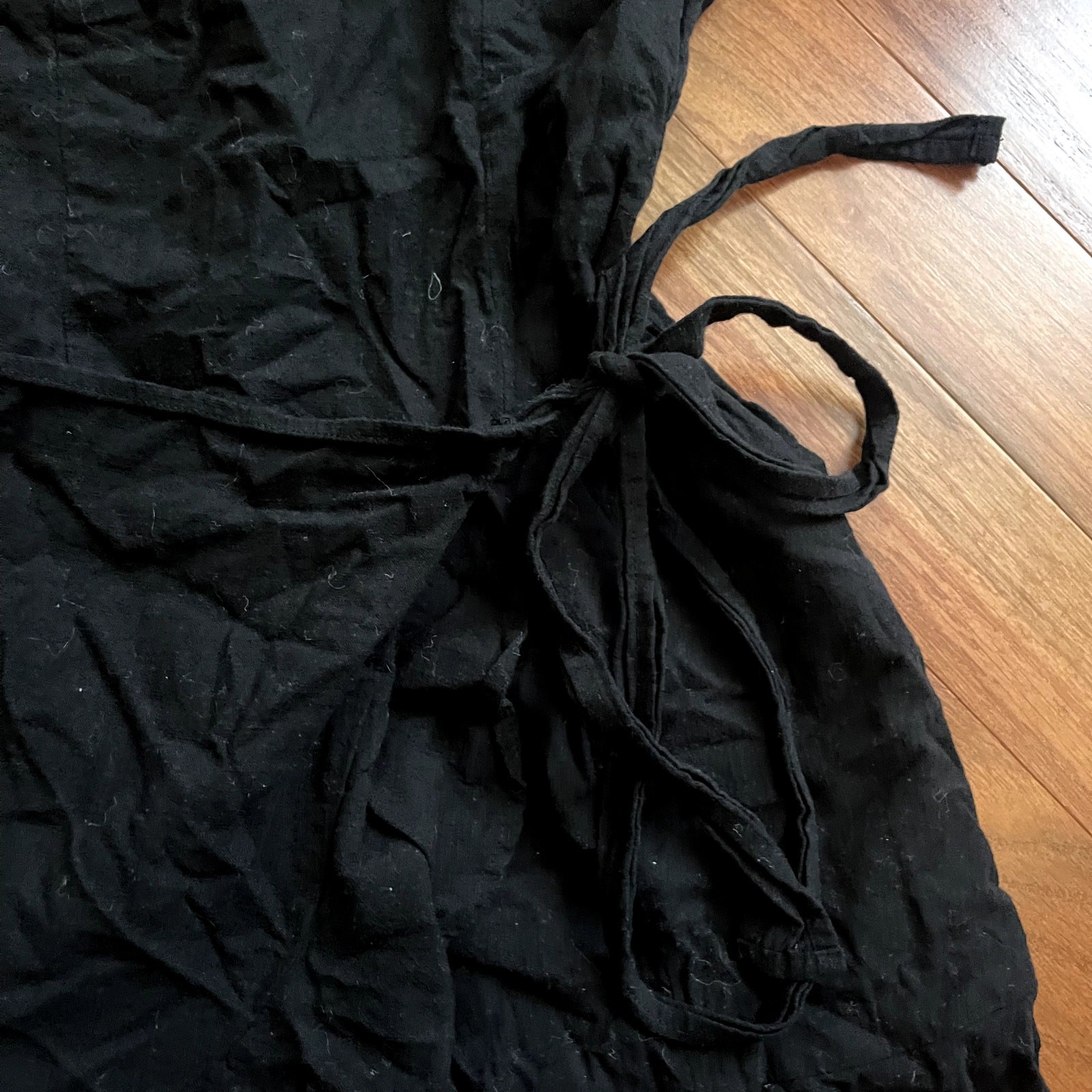 Princess Polly Black Spaghetti Strap Tie Fit and Flare Mini Dress Size 6