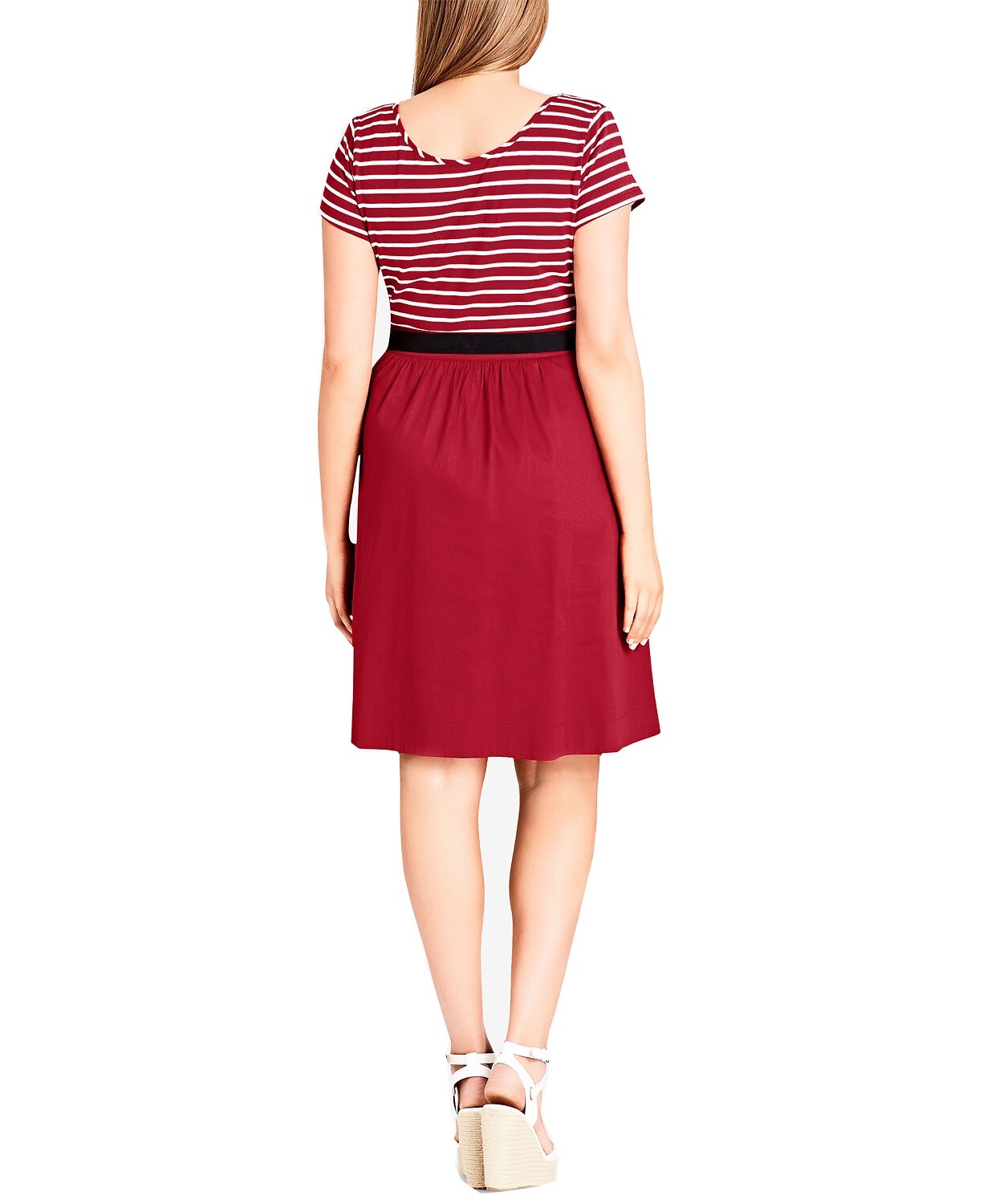 City Chic Trendy Plus Size Tie-Front Fit & Flare Dress