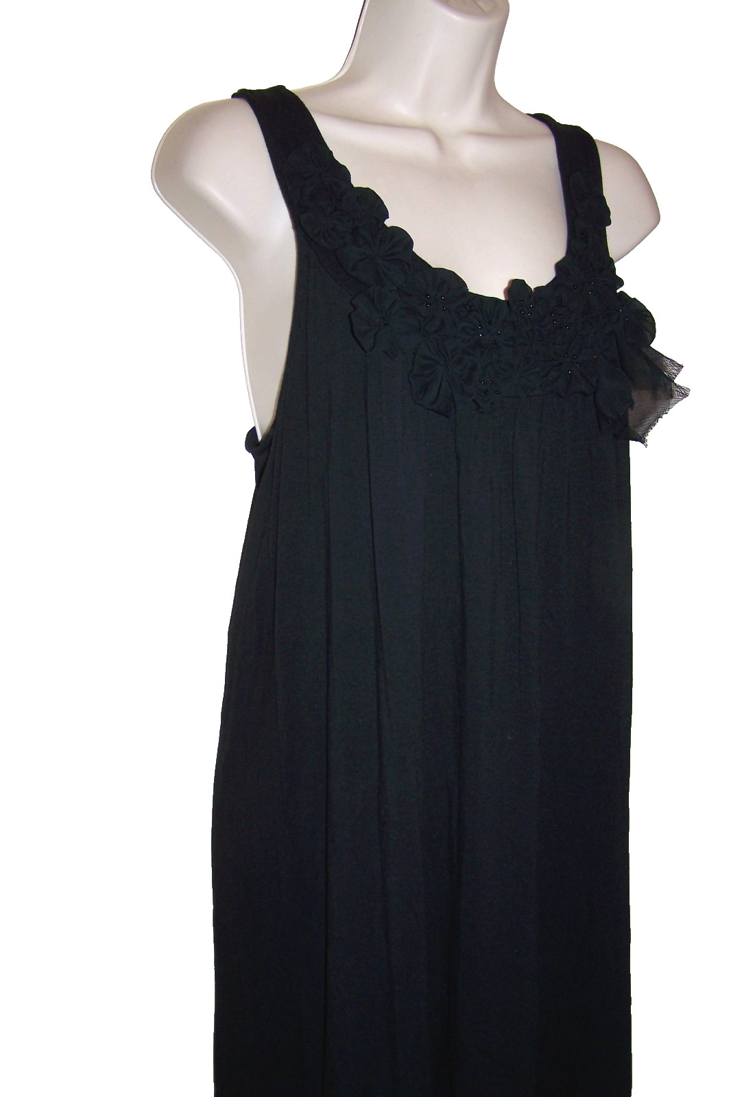 INC International Concepts Black Sleeveless Pullover Racerback Dress Size L