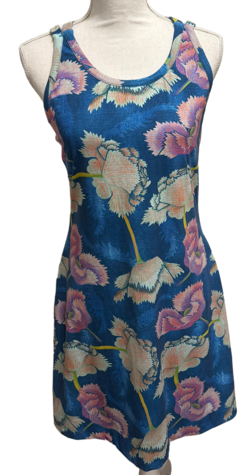 Title Nine Women’s Size Medium Dress Built In Bra Nylon Spandex Blend Floral