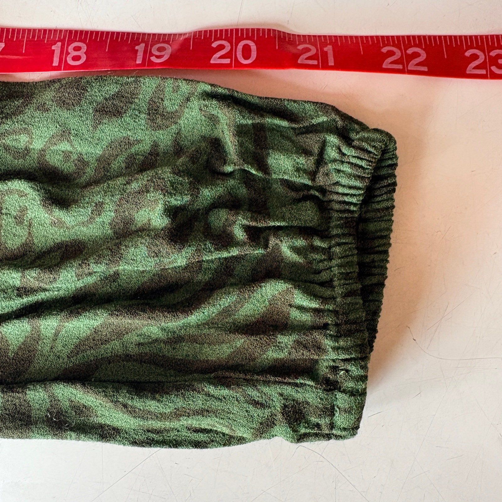 Reformation Mochi Jungle Animal Print Green Dress Size 0 Smocked Peasant Bustier
