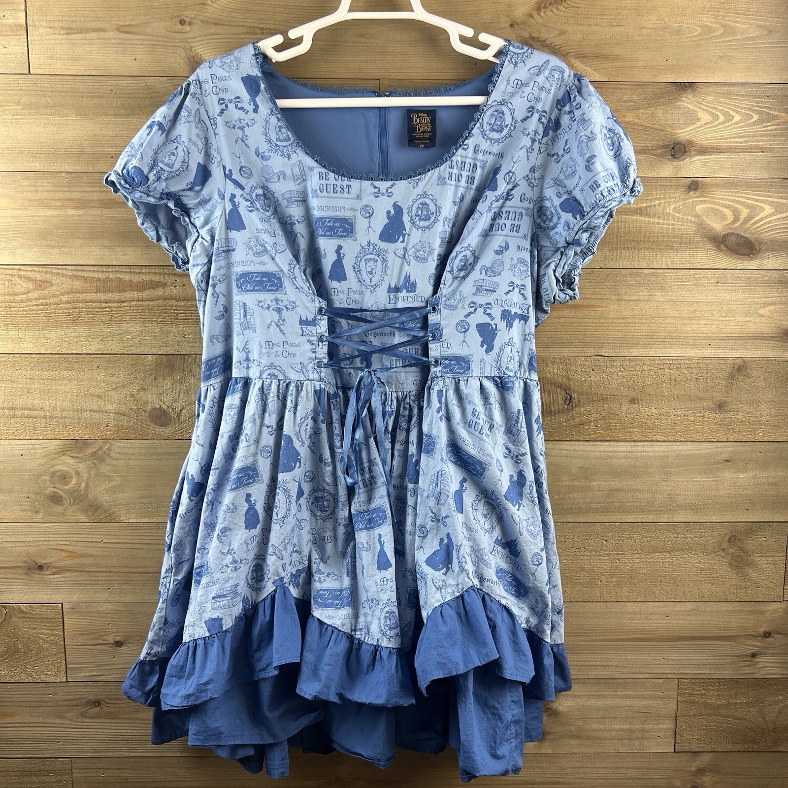 Torrid Womens Dress Disney Beauty And The Beast Icon Print Swing Size 28 5X