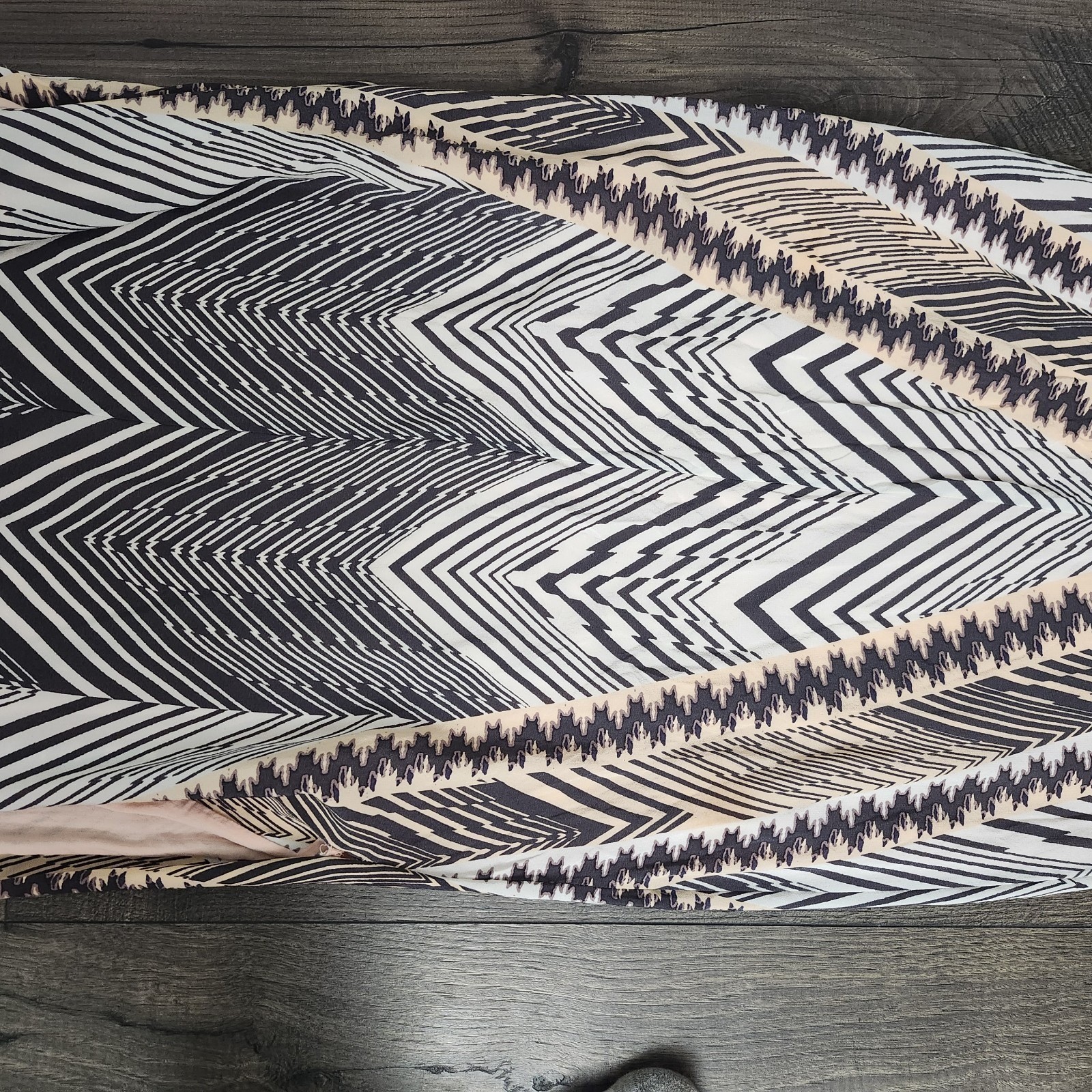 HD In Paris Anthropologie Boho Maxi Dress Geometric Tribal Print Size 2