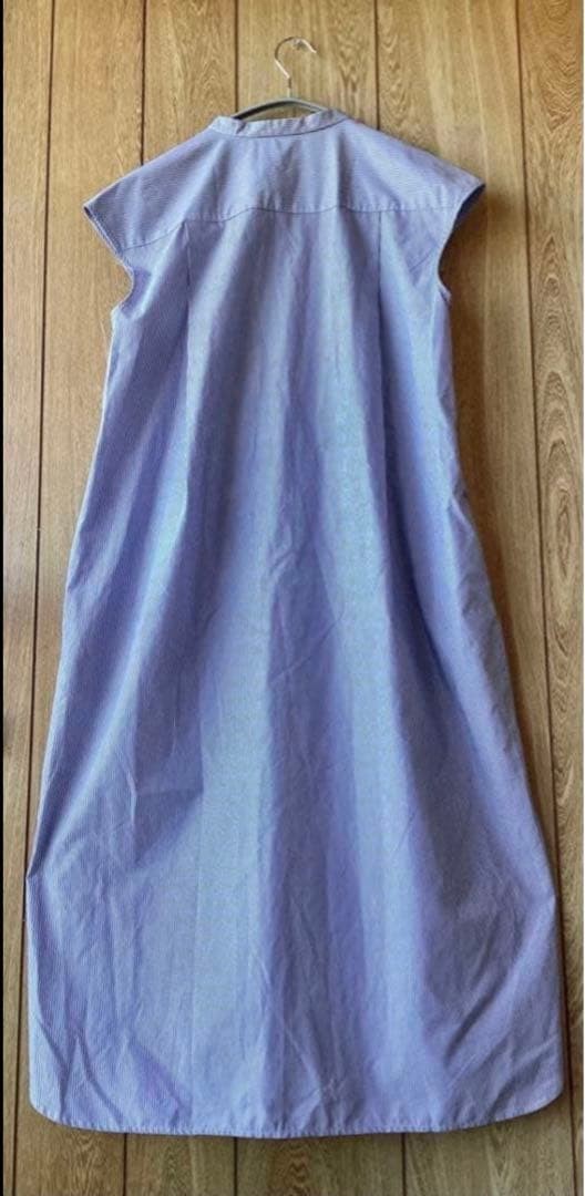 MUJI Long One Piece Stripe Natural Adult Casual Natural Life