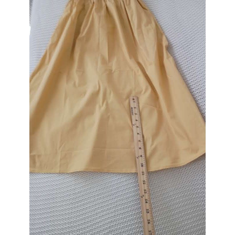 Nine Britton Mustard Yellow Ribbed Mixed Media Maxi Dress NWT Fits S/M