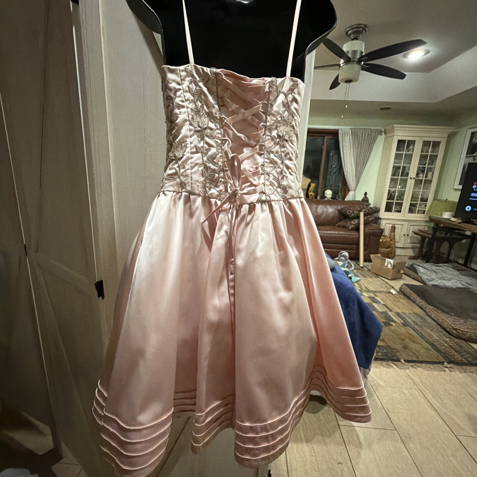 Vtg Betsy Johnson Cupcake Y2K Strapless Evening Size 4 Lace/tulle Tiered Dress