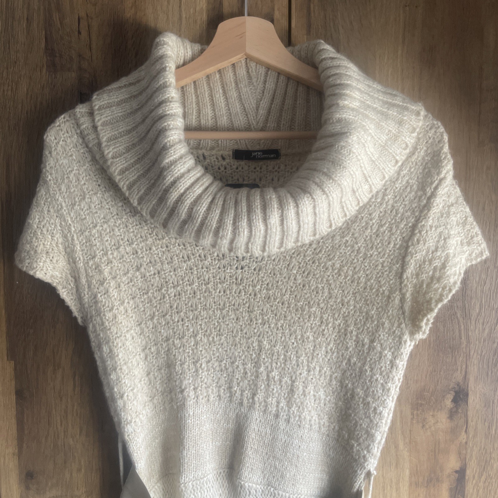 NEW Jane Norman Stone Cowl Neck Belted Knitted Dress – Size 12 NWT –Vintage Y2K