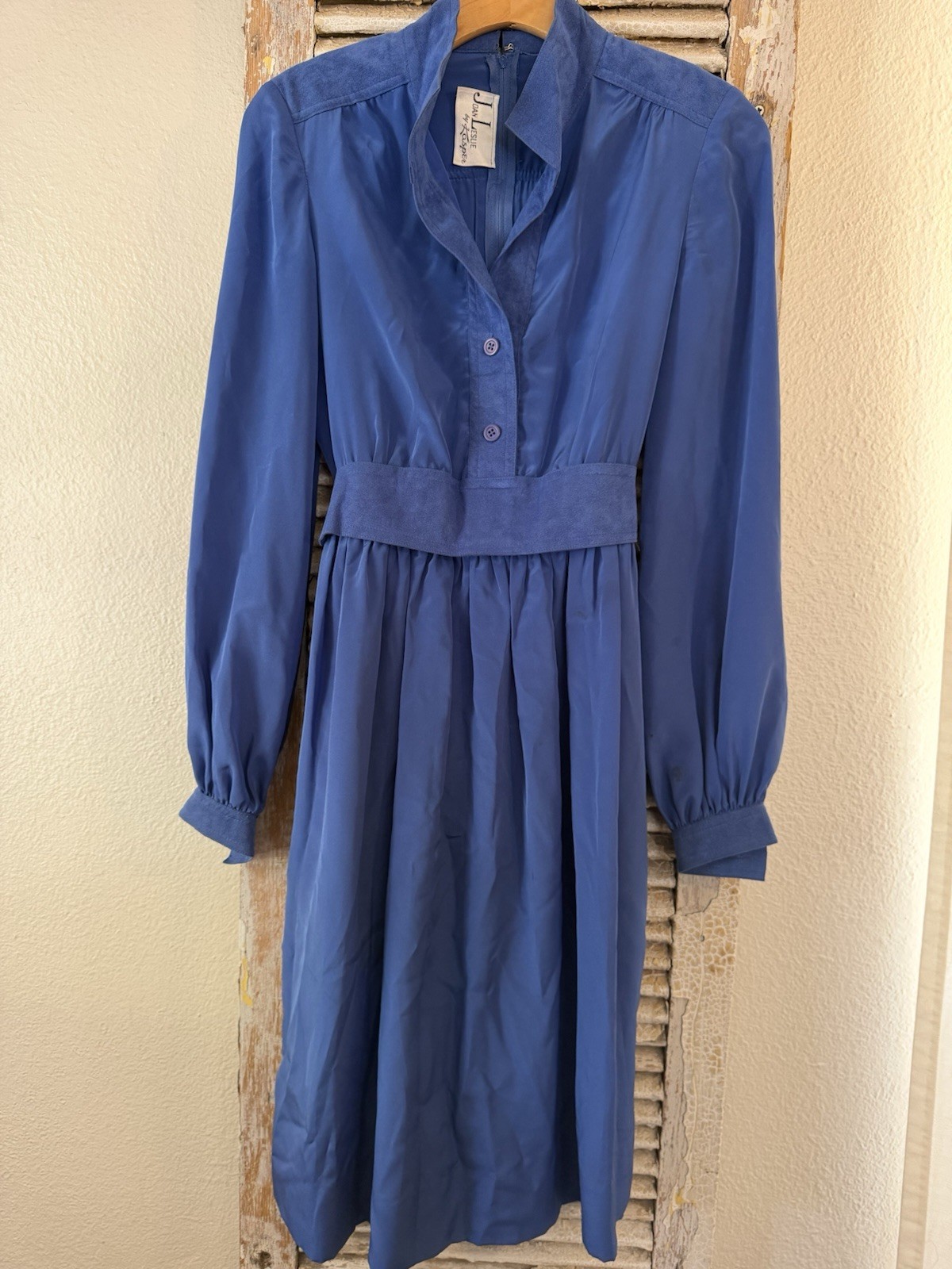 A1 Vintage Joan Leslie by Kasper Womens Blue Button Down Dress Size XS/Small?
