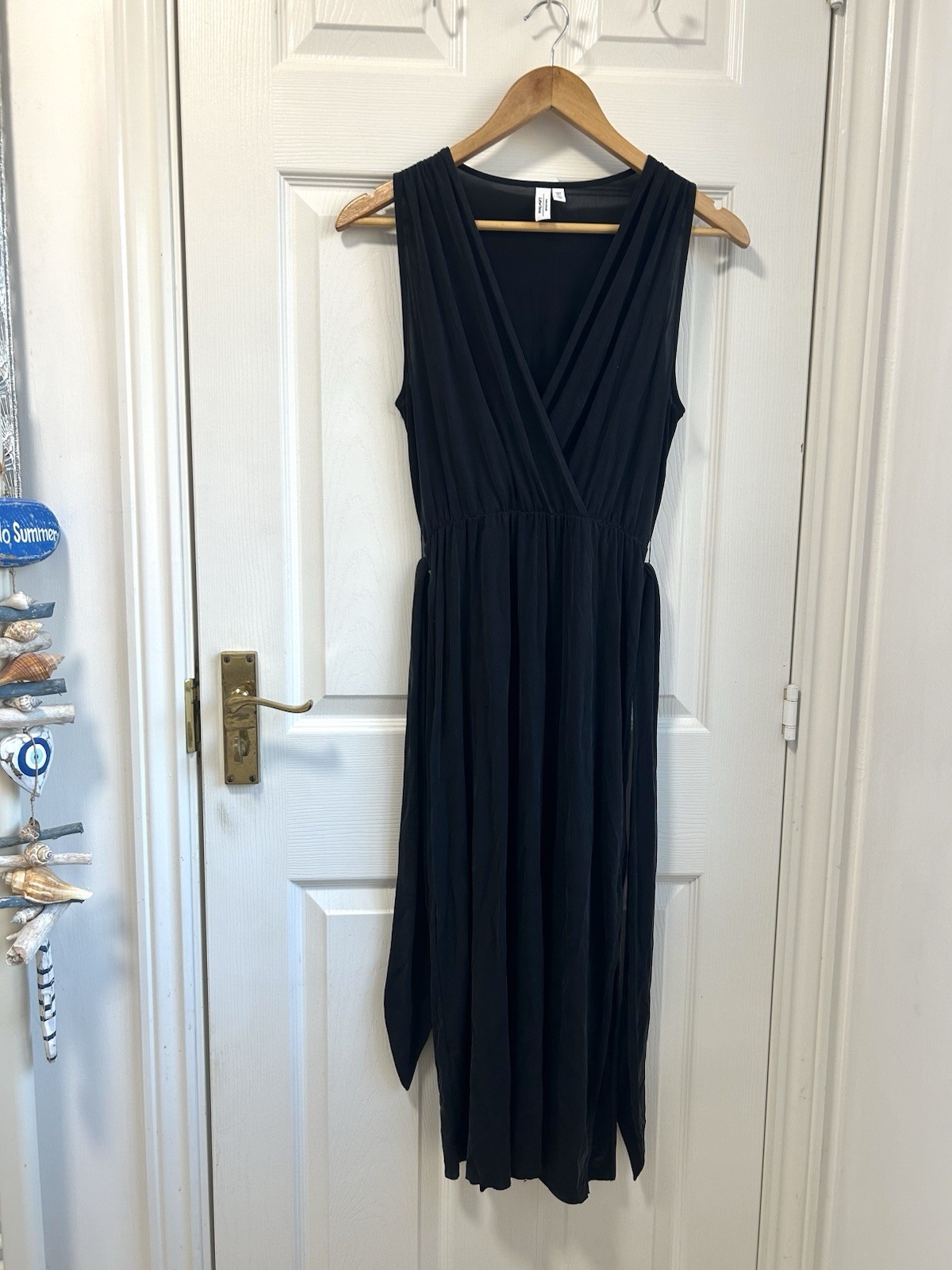 & Other Stories Paris Atelier Black Wrap Maxi Dress | Size UK 6 / EUR 34 | VGC