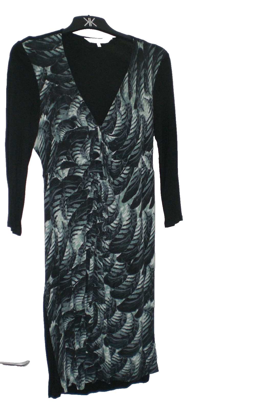 John Lewis Collection Black & Green Dress Size 14 Length 39 inches