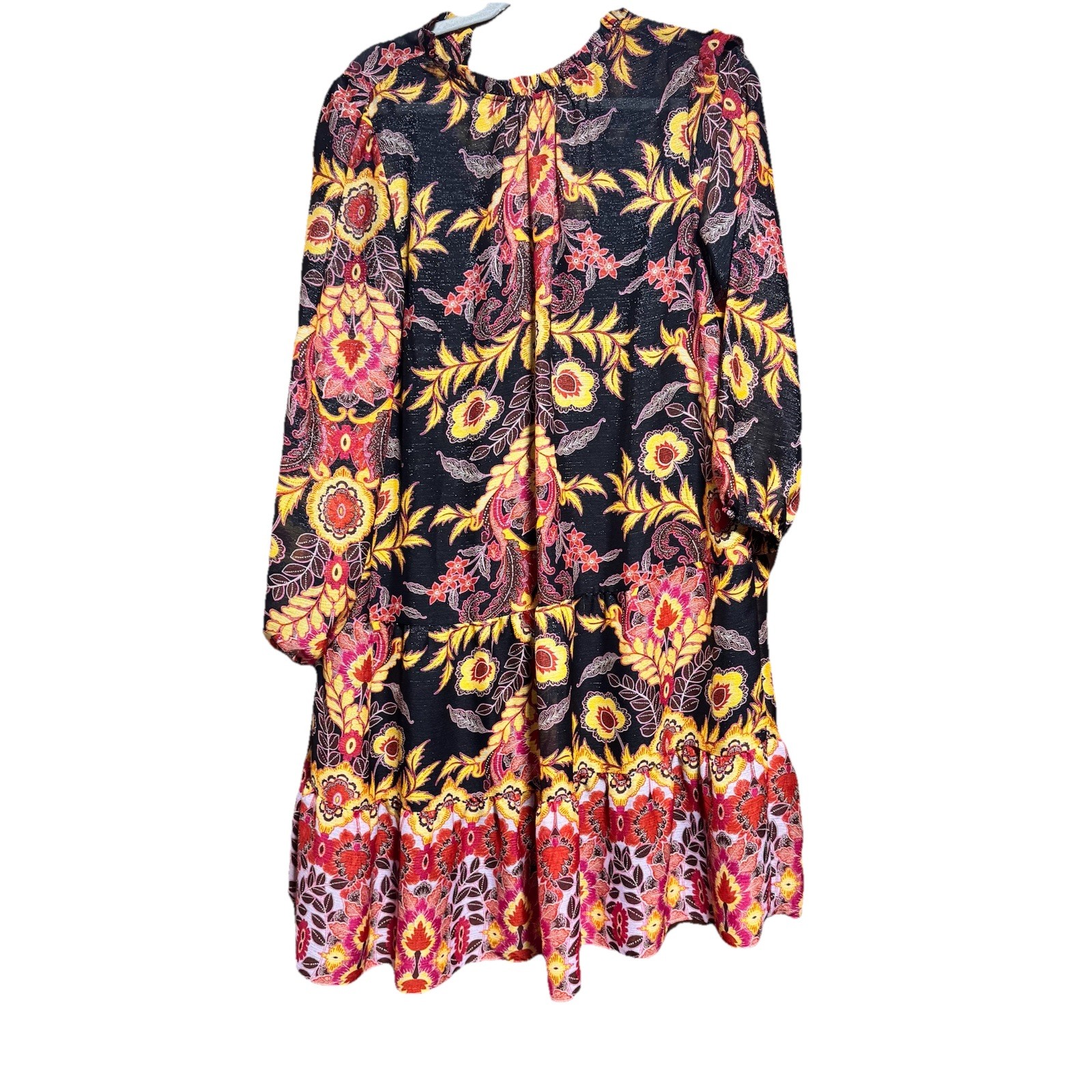 MAIA Long Sleeve Floral Dress 12-14 Boho Flowy Fairycore Chiffon