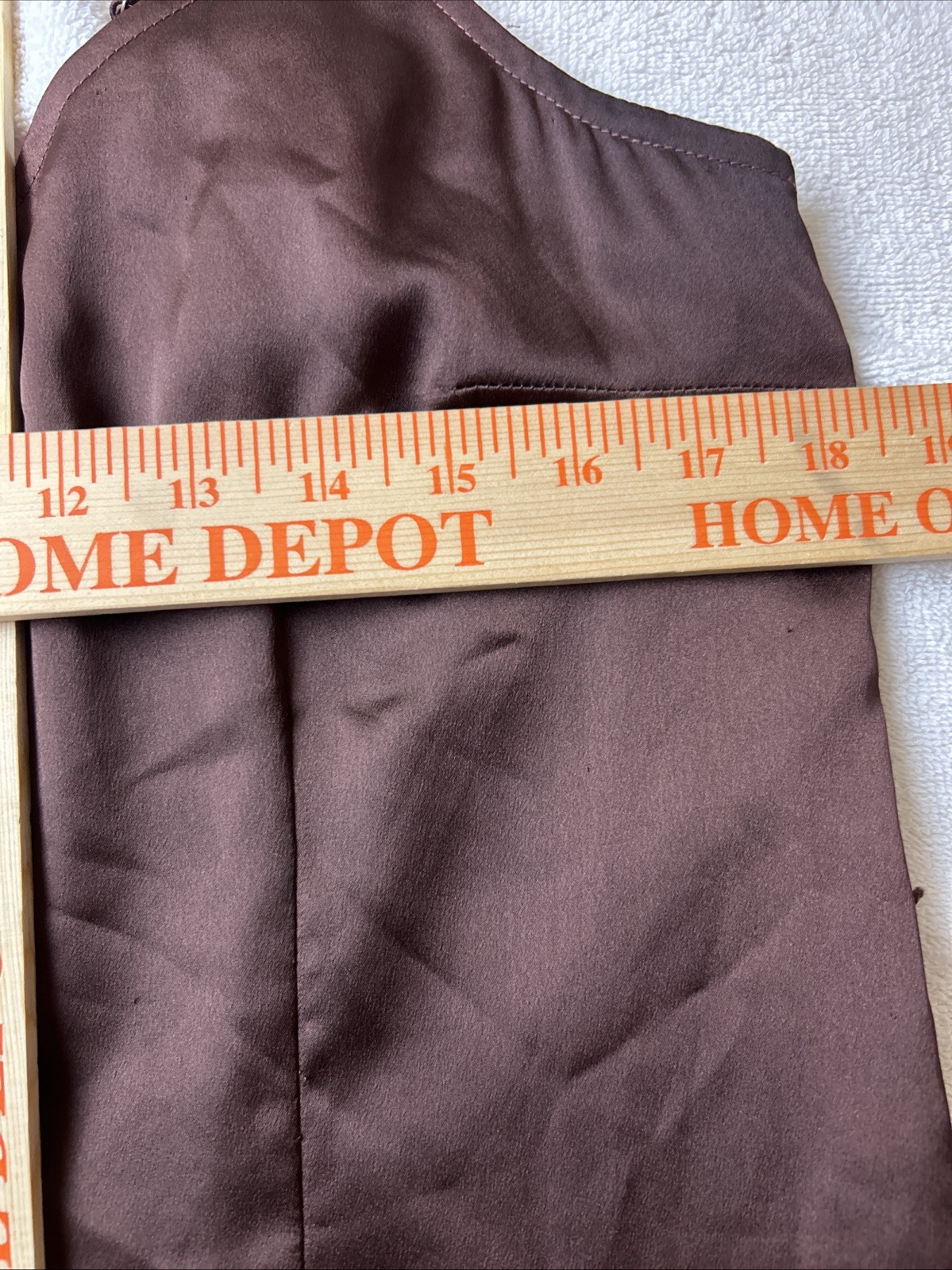 Abercrombie and Fitch brown slipped dress slit in the front extra large satin