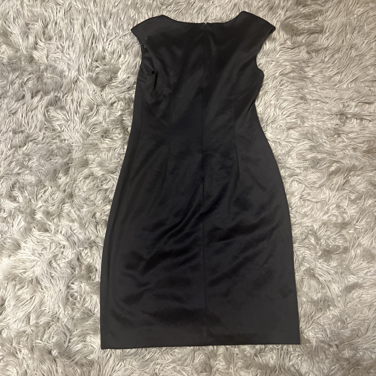 CONNECTED APPAREL Women’s Black And Turquoise Cap Sleeve Above Knee Fit Dress 6