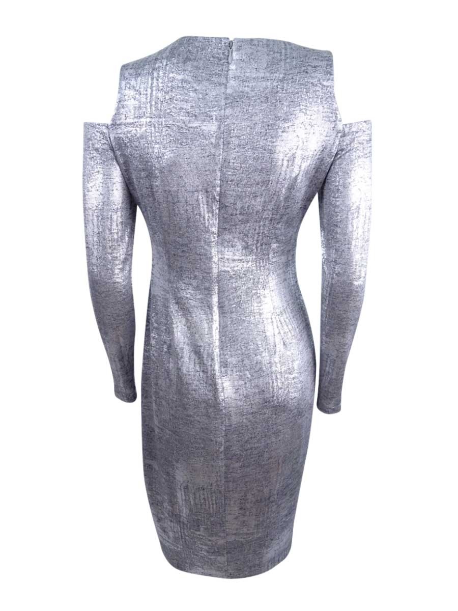 Calvin Klein Women’s Cold-Shoulder Sheath Dress 191797889067