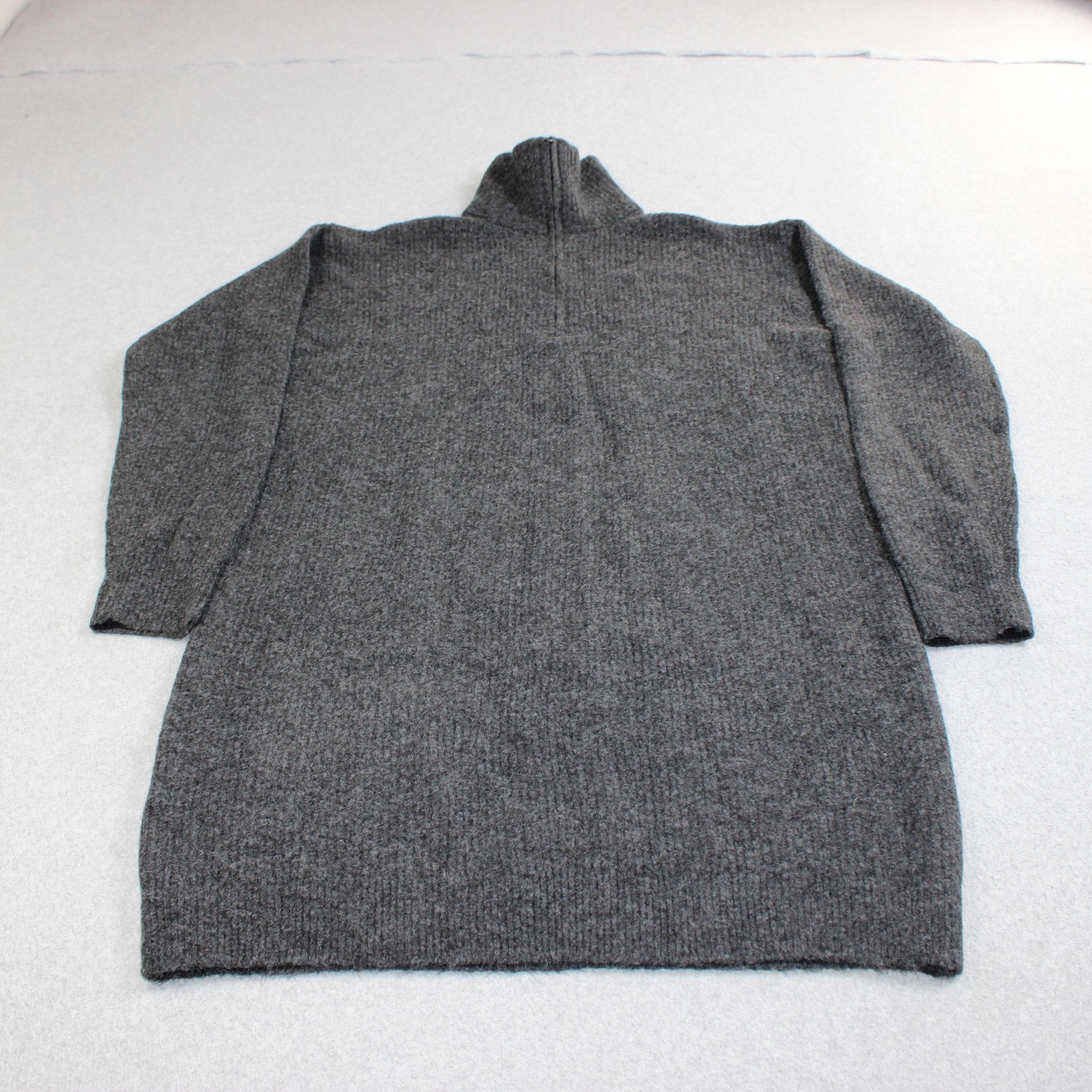 Uniqlo Sweater Dress Women Medium Gray Turtleneck Knit Long Sleeve Cozy Comfort