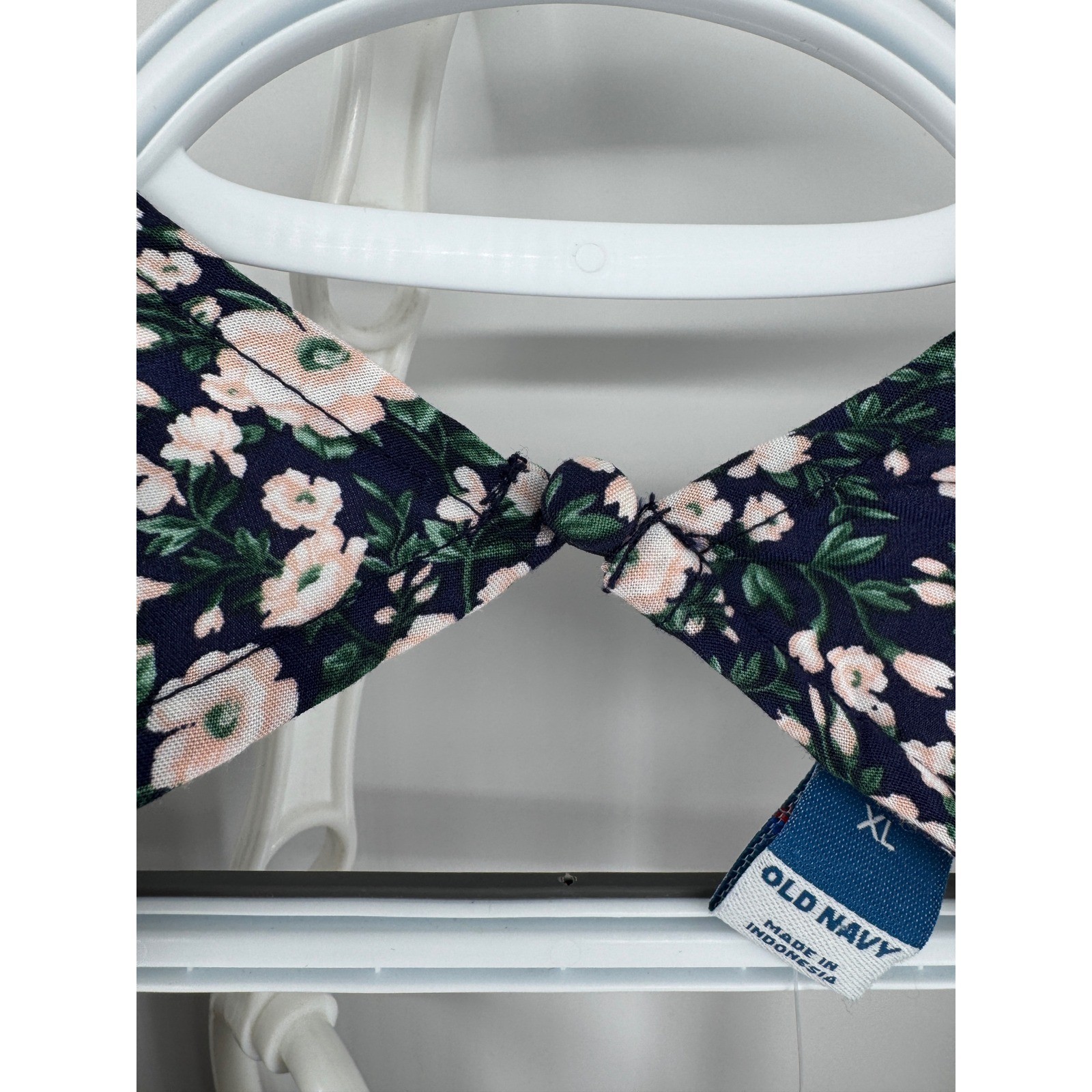 Old Navy Womens Floral Smocked Square Neck Maxi Dress Navy Pink White XL